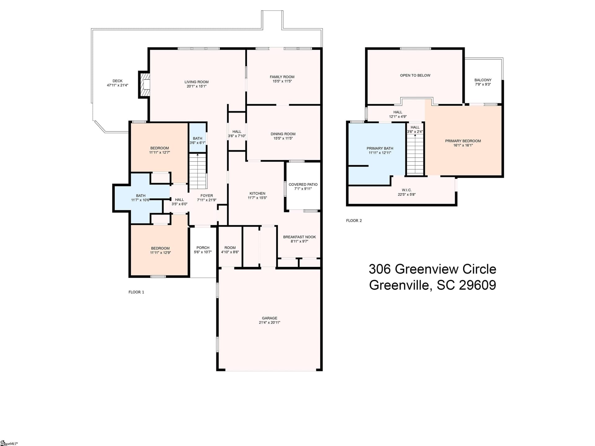 Property image 2 at 306 Greenview Circle, Greenville, SC 29609-1967